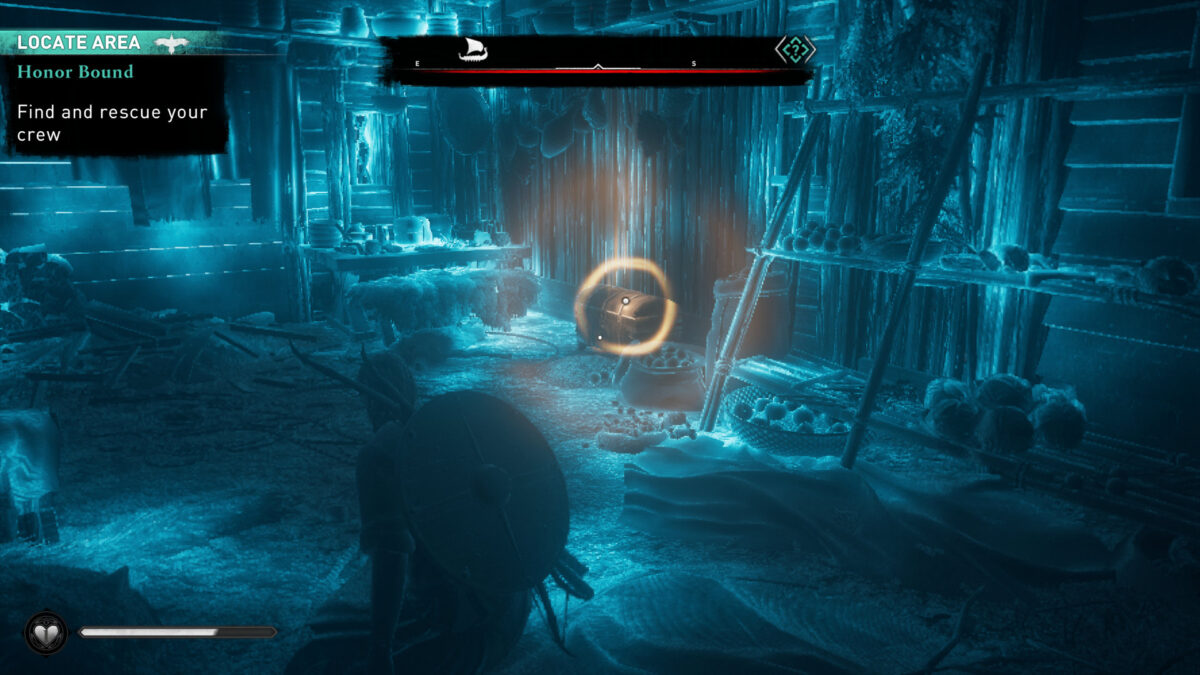 Odin Vision highlighting a loot box.