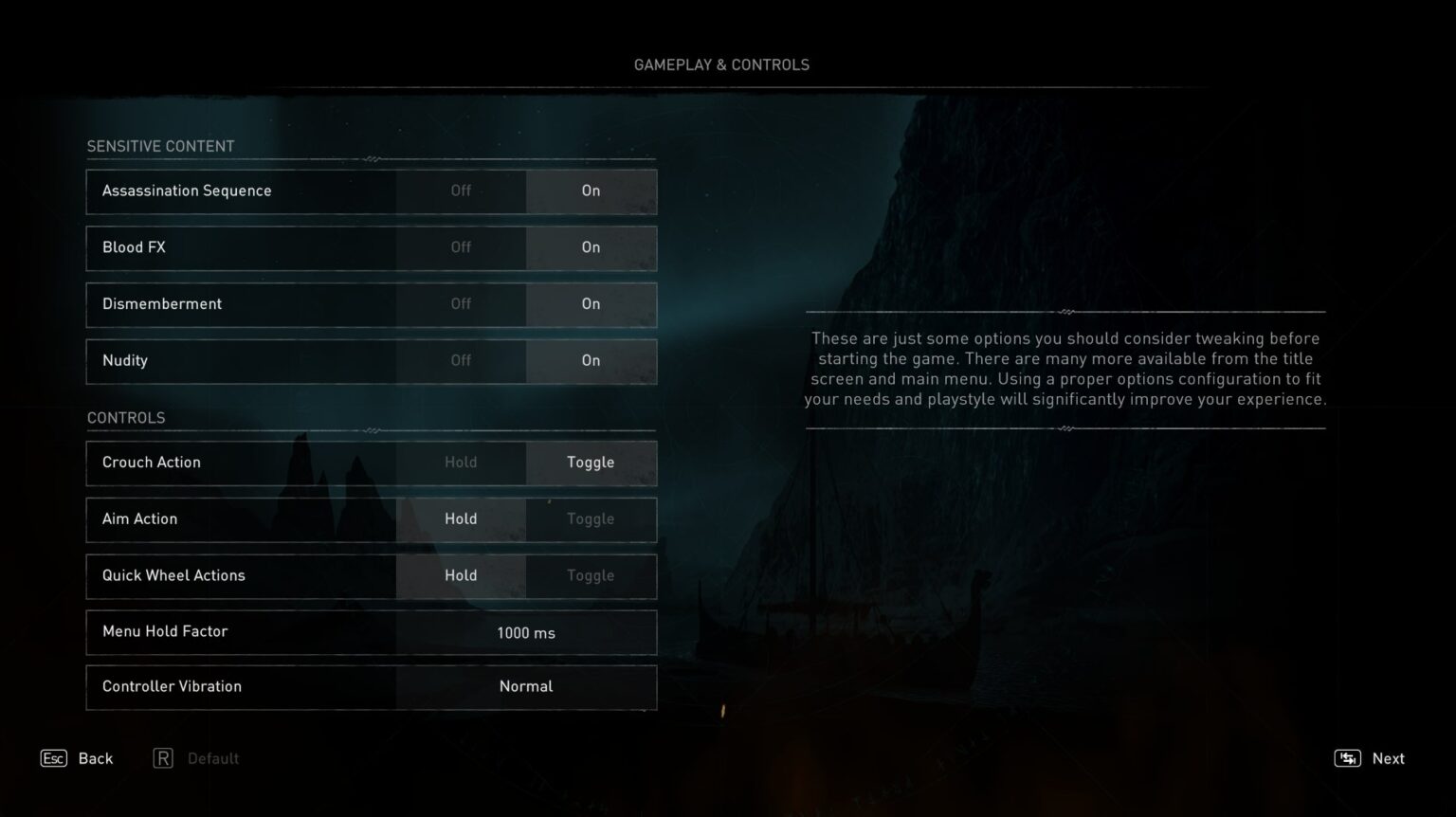 Deaf / HoH Game Review Assassin's Creed Valhalla Game Accessibility
